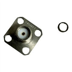R125411001 Radiall RF Connector 4 Hole Flange Mount Jack Terminal SMA(f) 18GHZ