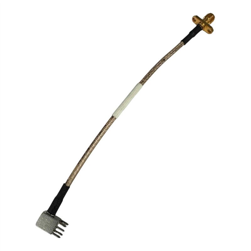 Huber Suhner RF Cable 2 Hole Panel Mount SMA (f) To PCB Mount 150mm