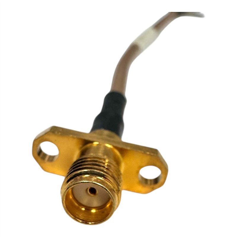 Huber Suhner RF Cable 2 Hole Panel Mount SMA (f) To PCB Mount 150mm