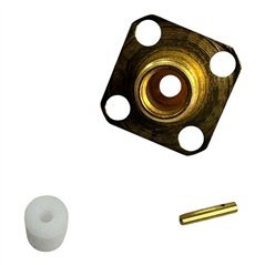 2006-5012-00 Macom RF Connector 4 Hole Flange Panel Mount Jack SMA(f) For RG405/U