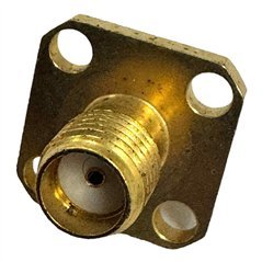 RF Connector 4 Hole Flange Panel Mount Jack SMA(f)