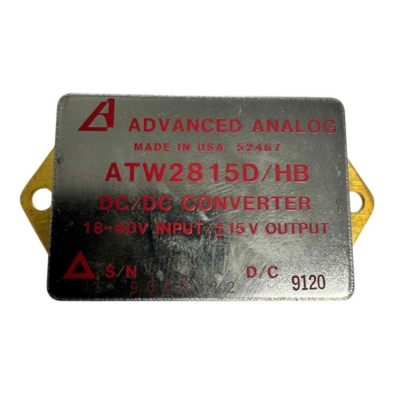 ATW2815D/HB Advanced Analog DC/DC Converter 18-40:Vin 15:Vout