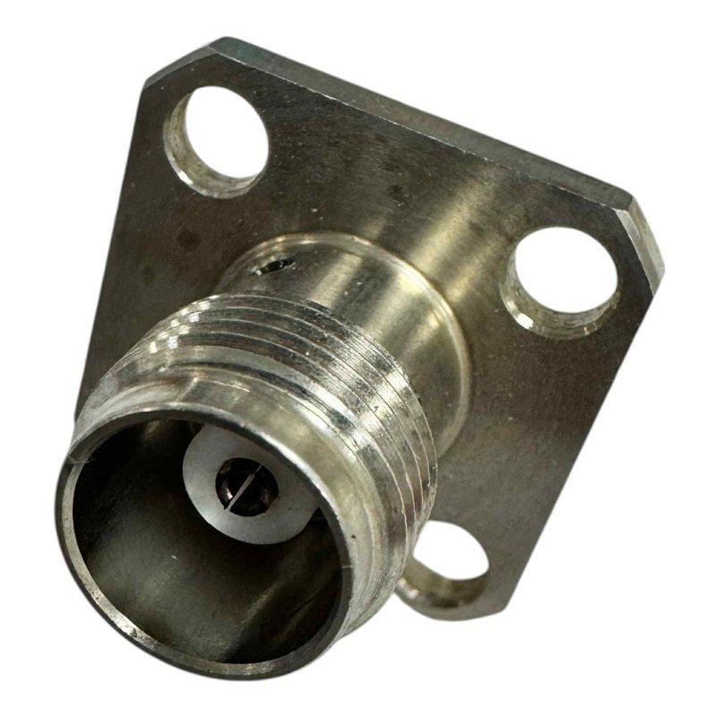 RF Connector 4 Hole Flange Panel Mount Jack TNC (f)
