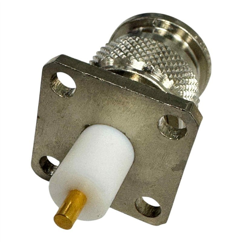 3151-1200-10 Americon RF Connector 4 Hole Flange Panel Mount Jack TNC (m)