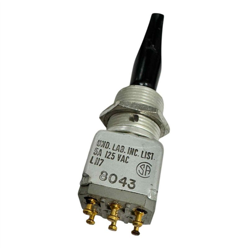 12TW19-1-A002 Honeywell Non Illuminated Toggle Switch Panel Mount DPDT 5A/125Vac ON-OFF-ON