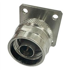 Genex RF Connector 4 Hole Flange Panel Mount Jack N Type (m)
