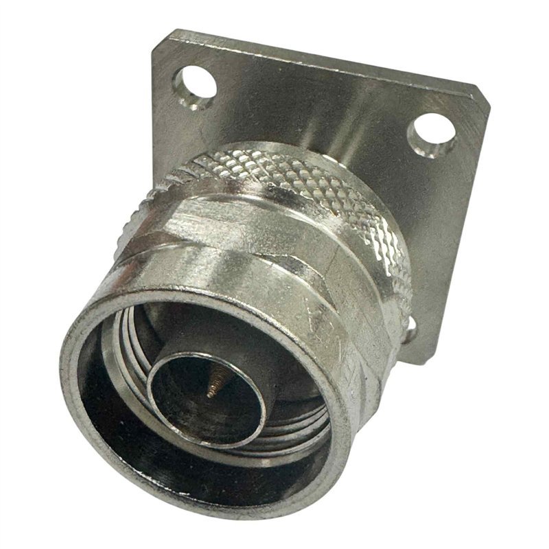 Genex RF Connector 4 Hole Flange Panel Mount Jack N Type (m)