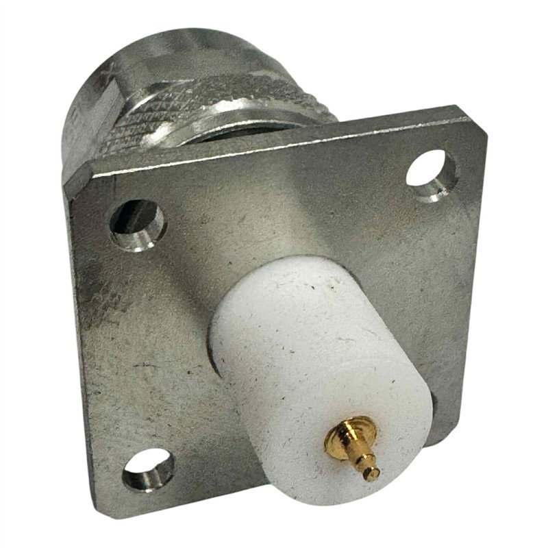 Genex RF Connector 4 Hole Flange Panel Mount Jack N Type (m)