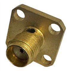 RF Connector 4 Hole Flange Panel Mount Jack SMA (f)