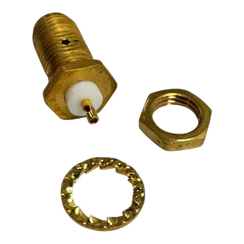 R125553 Radiall RF Connector Straight Bulkhead Jack SMA (f)