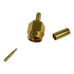 25CHN00000046 CPE RF Connector Straight Crimp Plug SMA (m) For RG316 Cable