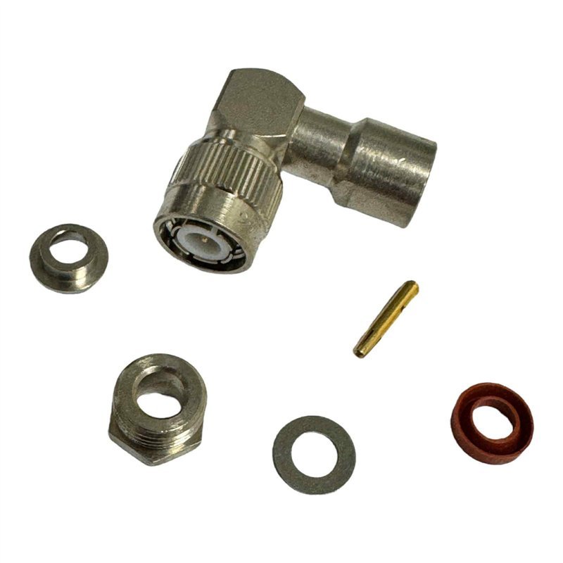 R143156000 Radiall RF Connector Right Angle Plug TNC (m) For RG58 Cable 11GHz