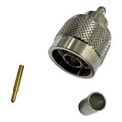 Genex RF Connector Straight Crimp Plug N Type(m) For RG58 Cable