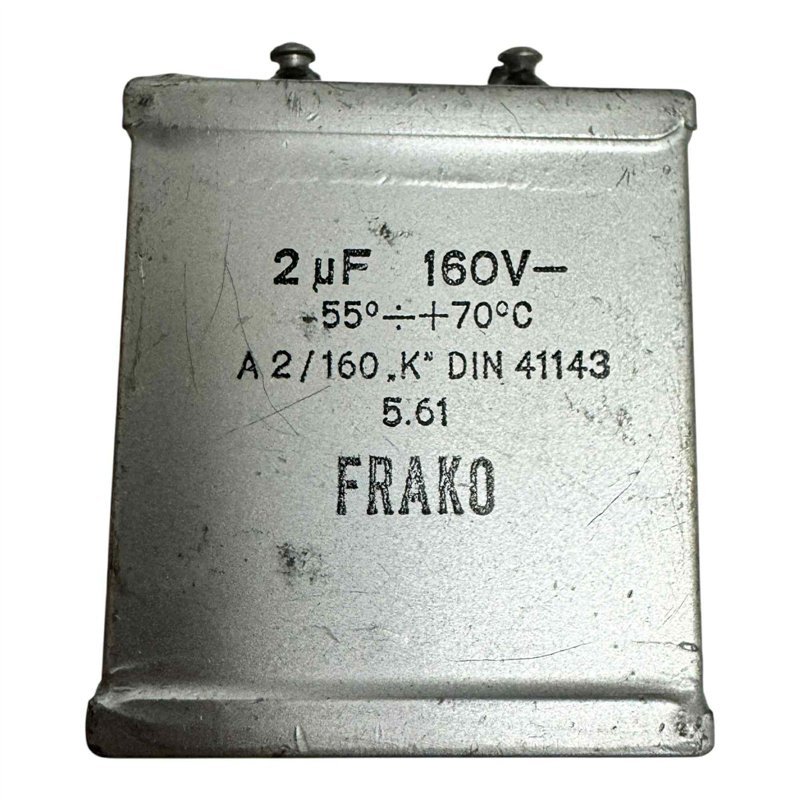 Frako Paper In Oil Capacitor 2uF 160V
