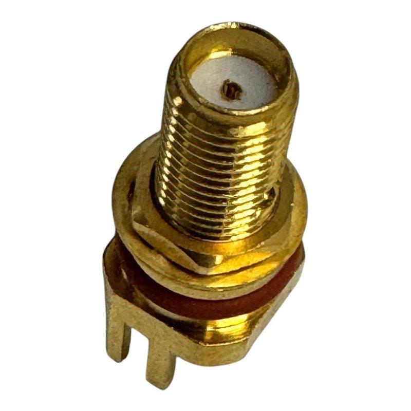 Genex RF Connector Straight Bulkhead PCB Mount SMA (f)