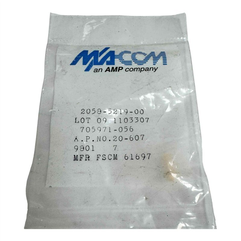 2052-5219-00 Macom RF Connector Straight Bulkhead Jack SMA(f)