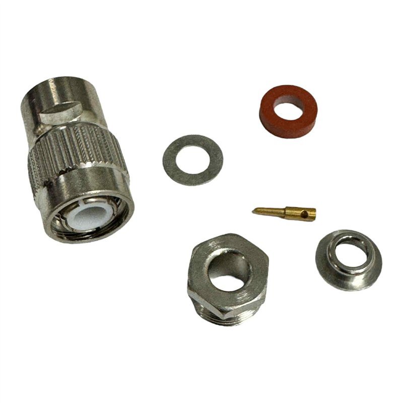 R143008000 Radiall RF Connector Straight Clamp TNC (m) For RG58 Cable 11GHZ