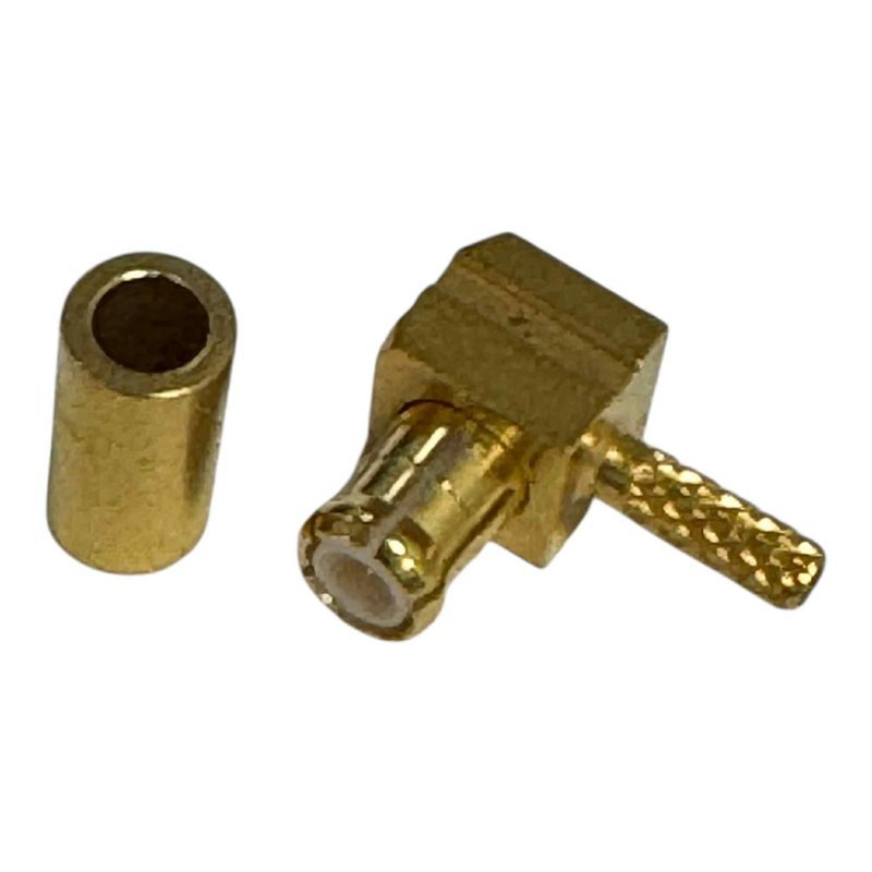 R113181000W Radiall RF Connector Right Angle Crimp Plug MCX
