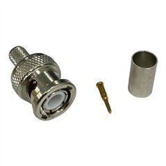 Genex RF Connector Straight Crimp Plug  BNC (m) For RG62A/U Cable