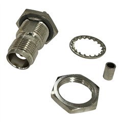 Genex RF Connector Straight Bulkhead Crimp Plug TNC (f) For RG316 Cable