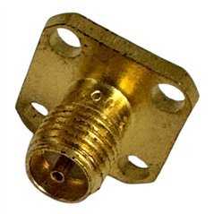 2052-5352-29 Omni Spectra RF Connector 4 Hole Flange Panel Mount Jack SMA (F)