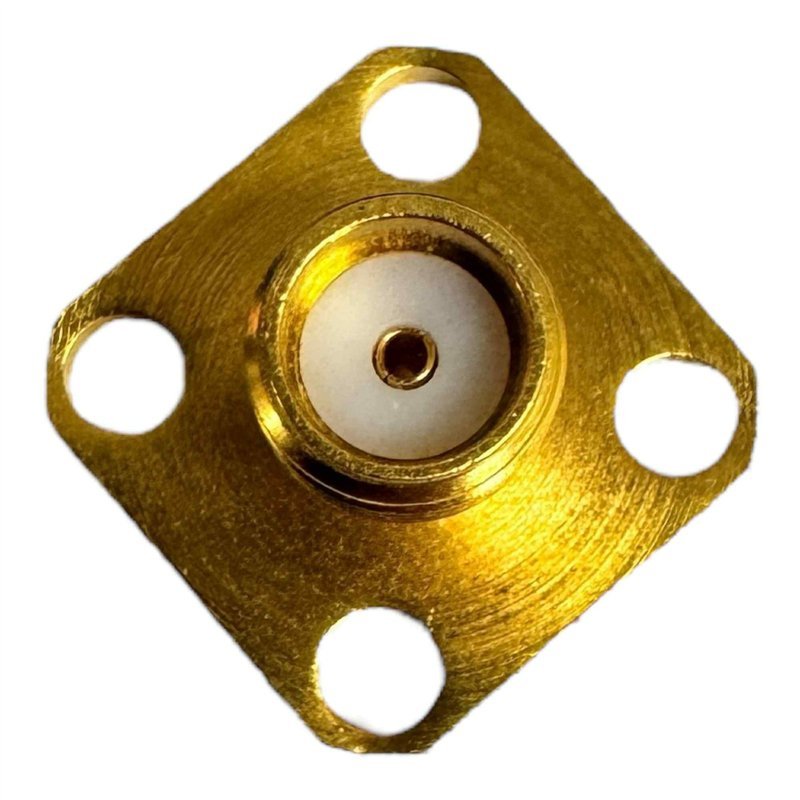 2052-5352-29 Omni Spectra RF Connector 4 Hole Flange Panel Mount Jack SMA (F)