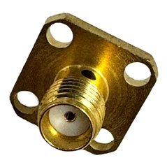 2052-5967-00 Omni Spectra RF Connector 4 Hole Flange Panel Mount Jack SMA (f)