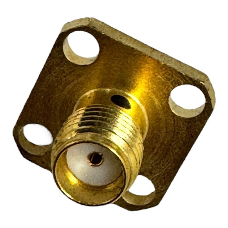 2052-5967-00 Omni Spectra RF Connector 4 Hole Flange Panel Mount Jack SMA (f)