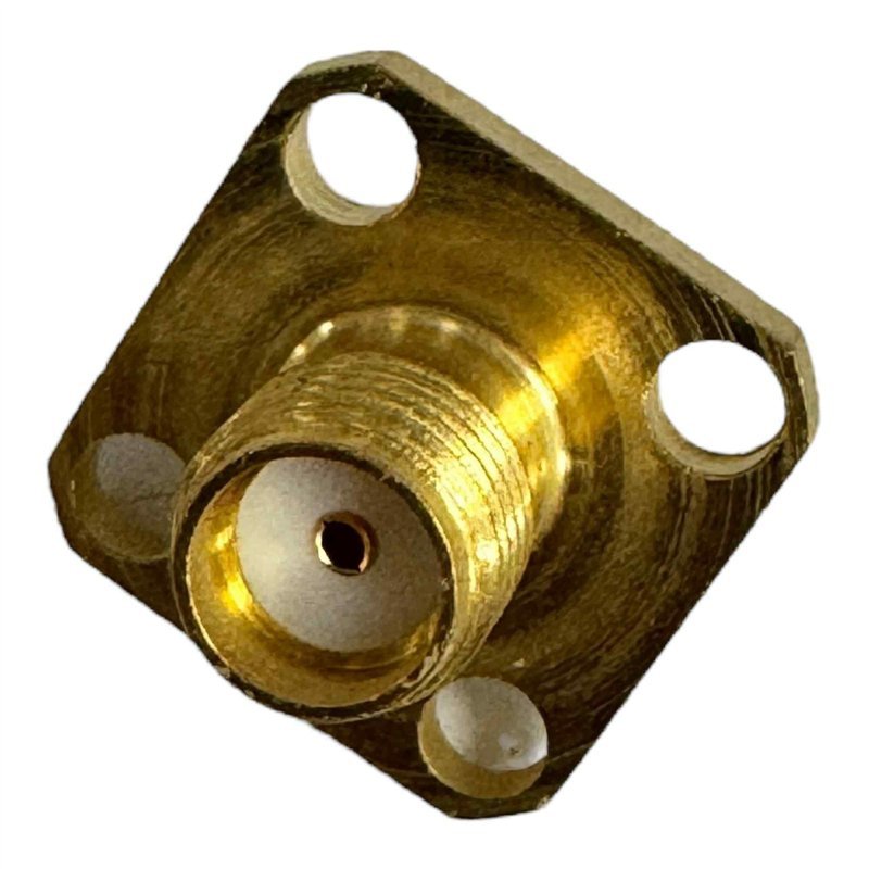OSM215 Omni Spectra RF Connector 4 Hole Flange Panel Mount Jack Termination SMA(f)