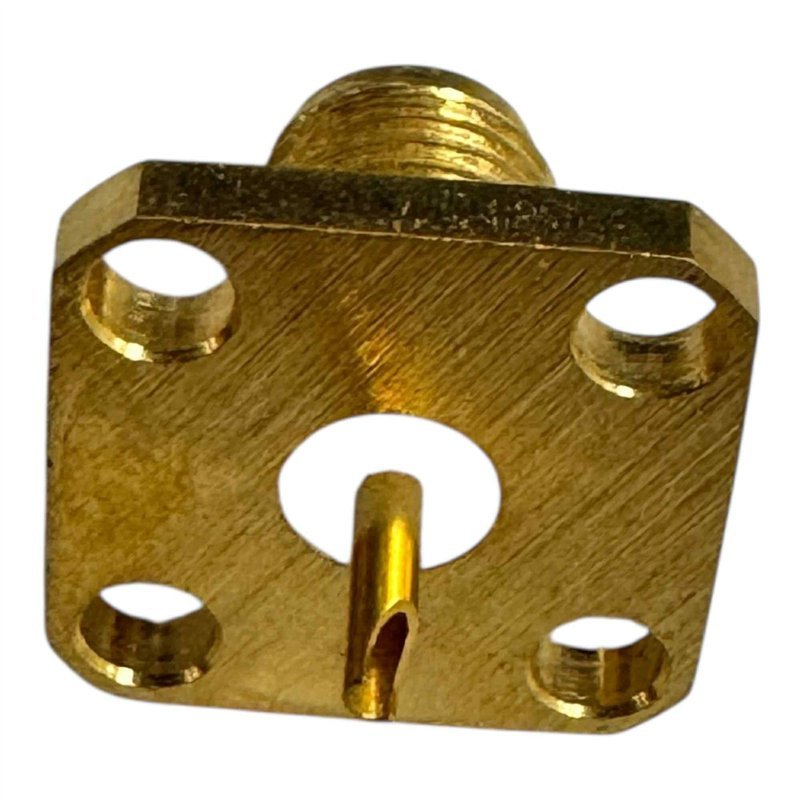 OSM215 Omni Spectra RF Connector 4 Hole Flange Panel Mount Jack Termination SMA(f)