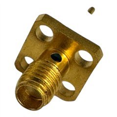 1052-1201-00 Omni Spectra RF Connector 4 Hole Flange Panel Mount Jack SSMA (f)