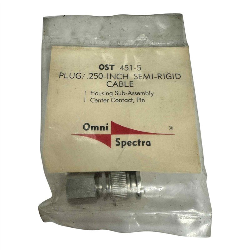 OST451-5 Omni Spectra RF Connector Straight Plug TNC (m)  For RG401 Cable