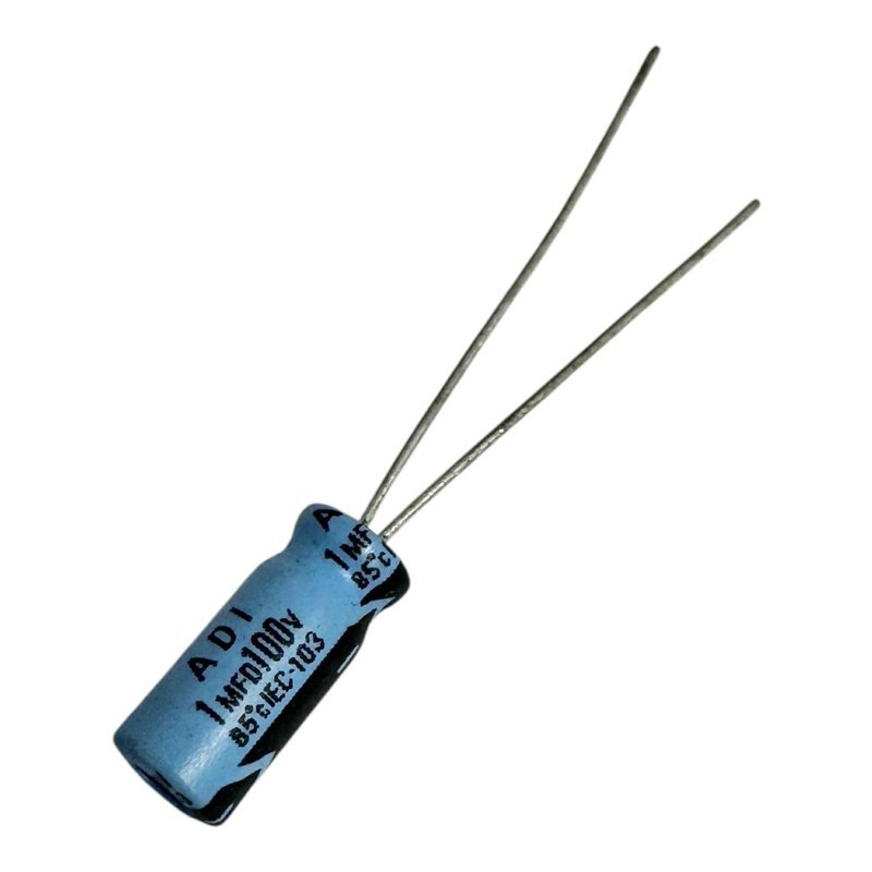 Capacitor Radial Electrolytic 1uF 100V 12x5mm [Qtyx100]