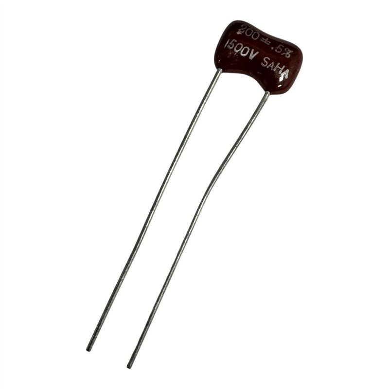 Saha Capacitor Radial Mica Film 200pF 500V 0.5%