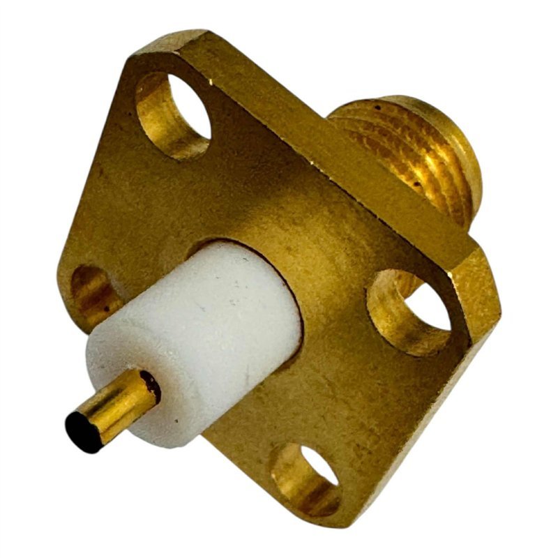 RF Connector 4 Hole Flange Panel Mount Jack SMA (f)