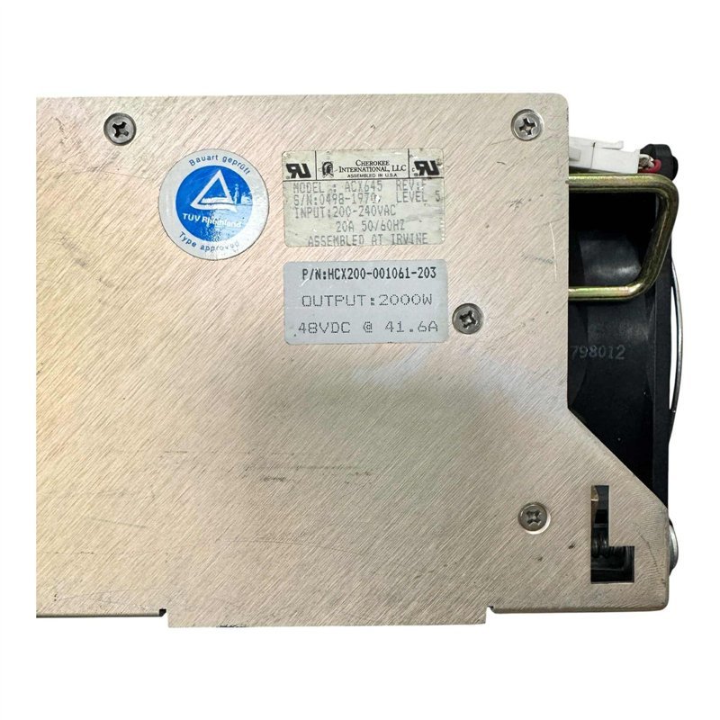 HCX200-001061-203 Cherokee Power Supply Vin:200-240Vac 20A Vout:48Vdc 41.6A 2000W 2kW ACX645