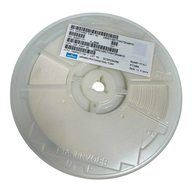 GRM216R71H472KA01 Murata SMD Ceramic Capacitor 4700pF 50V 10% X7R [Qtyx4000]