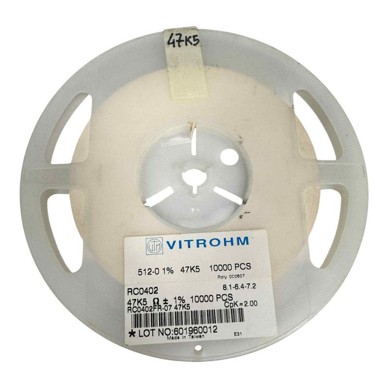 CR0402 Vitrohm SMD Resistor 47.5KOhm 47K5 1/16W 1% [Qtyx10000]