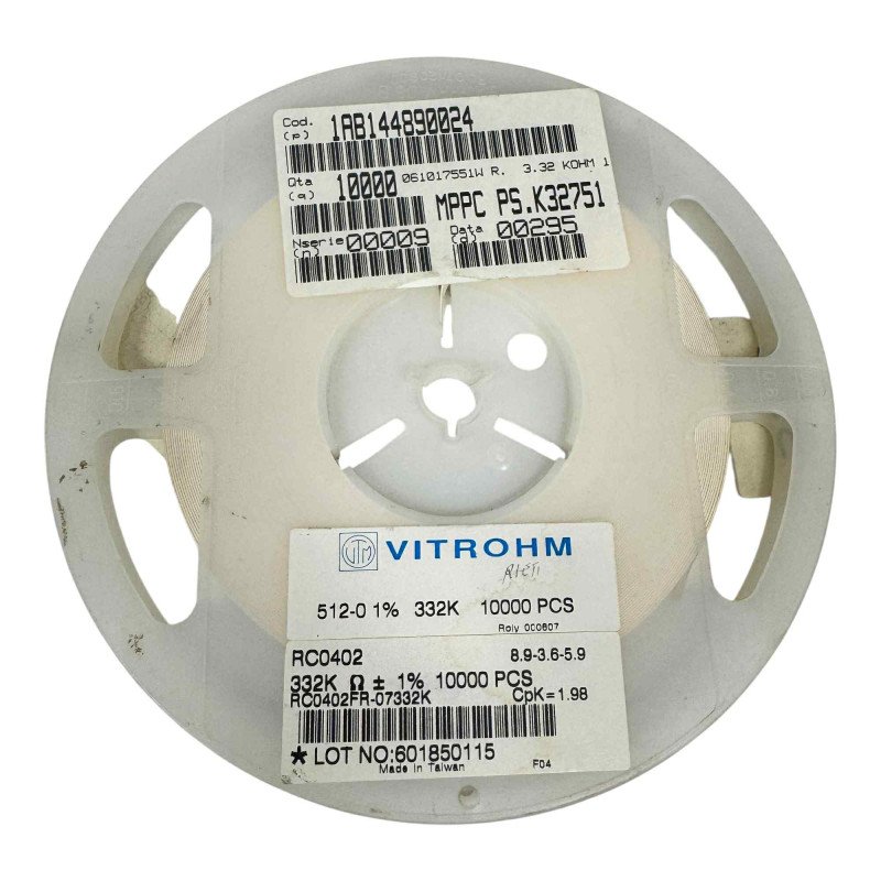CR0402 Vitrohm SMD Resistor 332KOhm 332K 1/16W 1% [Qtyx10000]