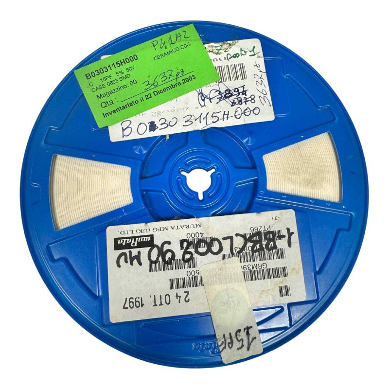 GRM39C0G150J50-500 Murata SMD Ceramic Capacitor 15pF 50V 5% [Qtyx3000]