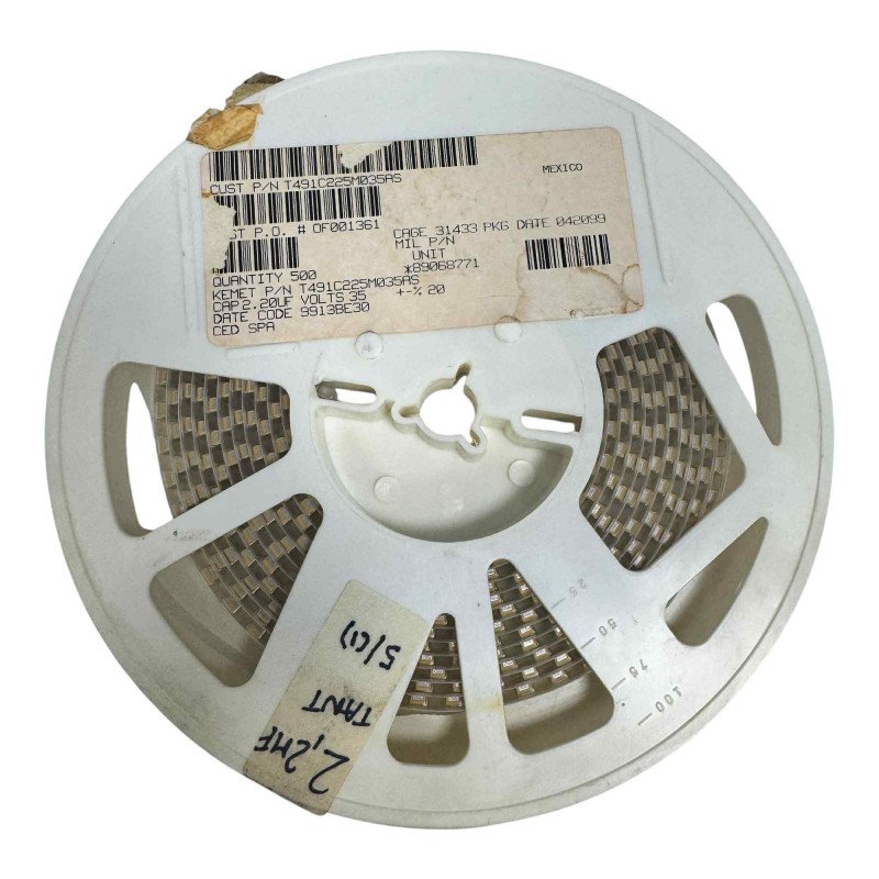 T491C225M035ASA Kemet SMD Tantalum Capacitor 20uF 35V 20%