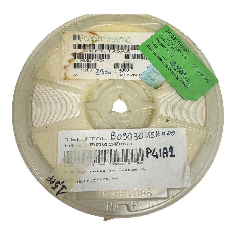 GRM39C0G1R5C50-500 Murata SMD Ceramic Capacitor 1.5pF 50V [Qtyx3800]