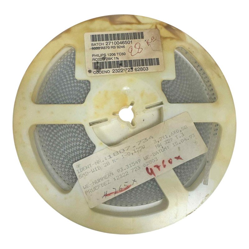RC02G Philips SMD/SMT Resistor 28Kohm 28K 1% 1/4W [Qtyx3000]