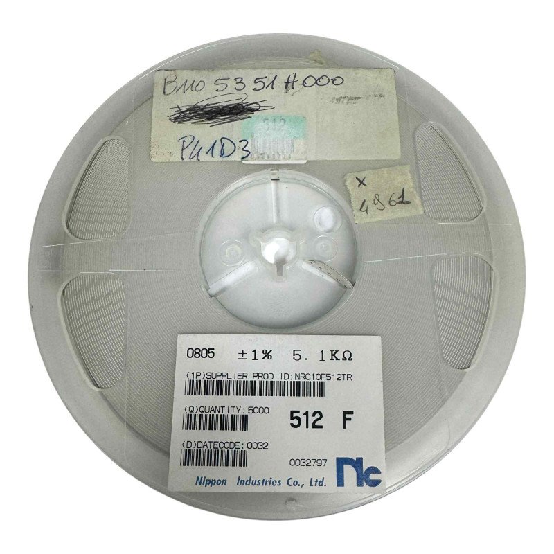 NRC10F512TR Nippon SMD Resistor 5.1KOhm 5K1 1/8W 1% [Qtyx4800]