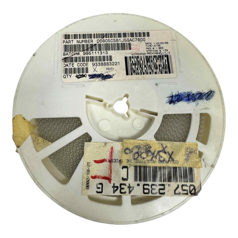 C0805C561J5GAC7800 SMD Ceramic Capacitor 560pF 50V 5% [Qtyx3000]