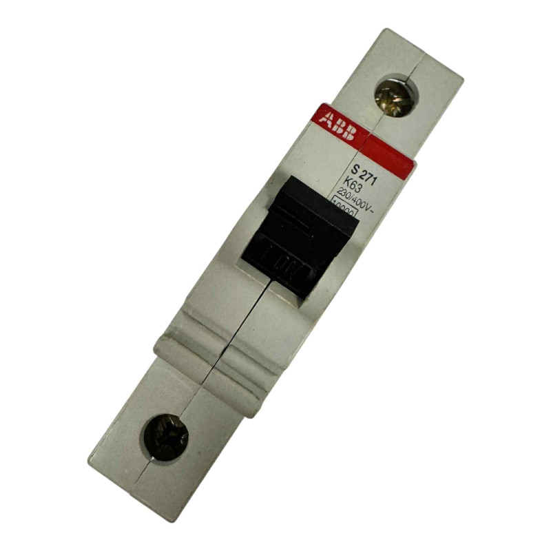 S271-K63 ABB 1 Pole Circuit Breaker 230Vac/400Vac 63A