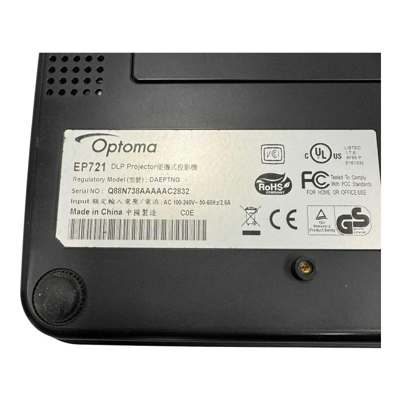 EP721 Optoma DLP Projector Reg Model DAEPTNG