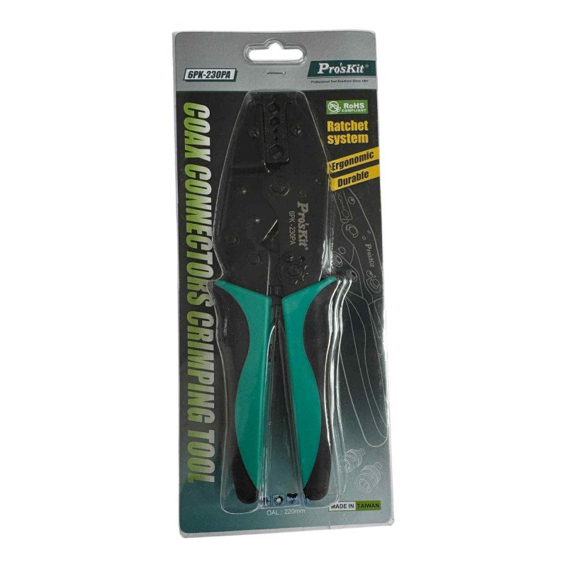 6PK-230PA Pros Kit Crimping Tool For Coaxial Connectors For RG5,RG58,RG59
