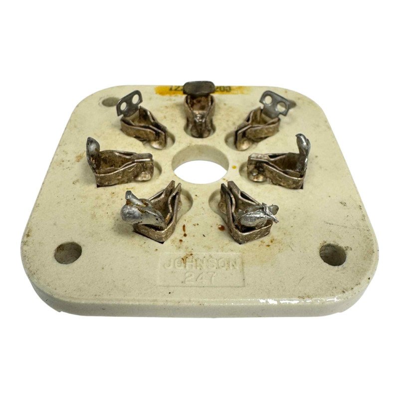 122-247-200 Johnson 7 Pin Porcelain Tube Socket Used