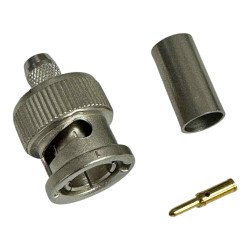 Percon RF Connector Straight Crimp Plug BNC (m) For RG62A/U Cable